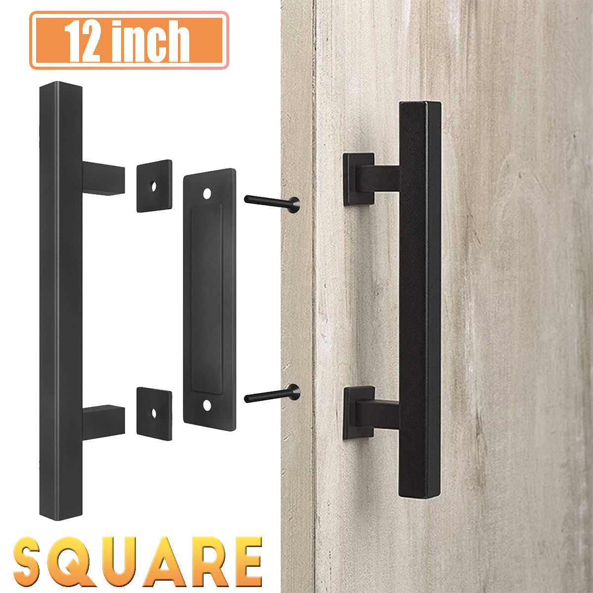 Porta De Correr Do Celeiro Flush Pull Door Handle Hardware Set Matte