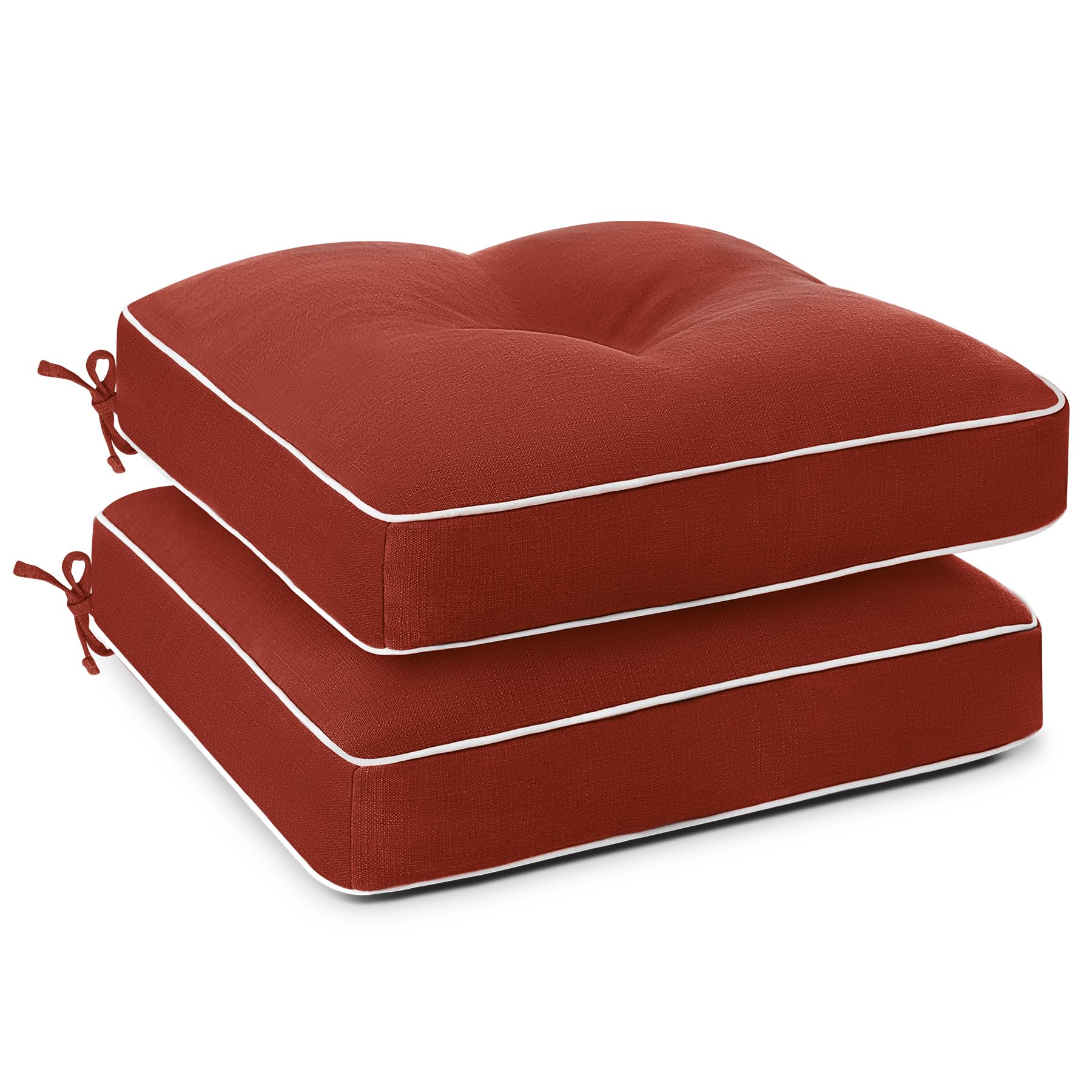 Almofadas Para Cadeiras De Pátio Favoyard, Resistentes À Água, Vermelhas, Pacote Com 2