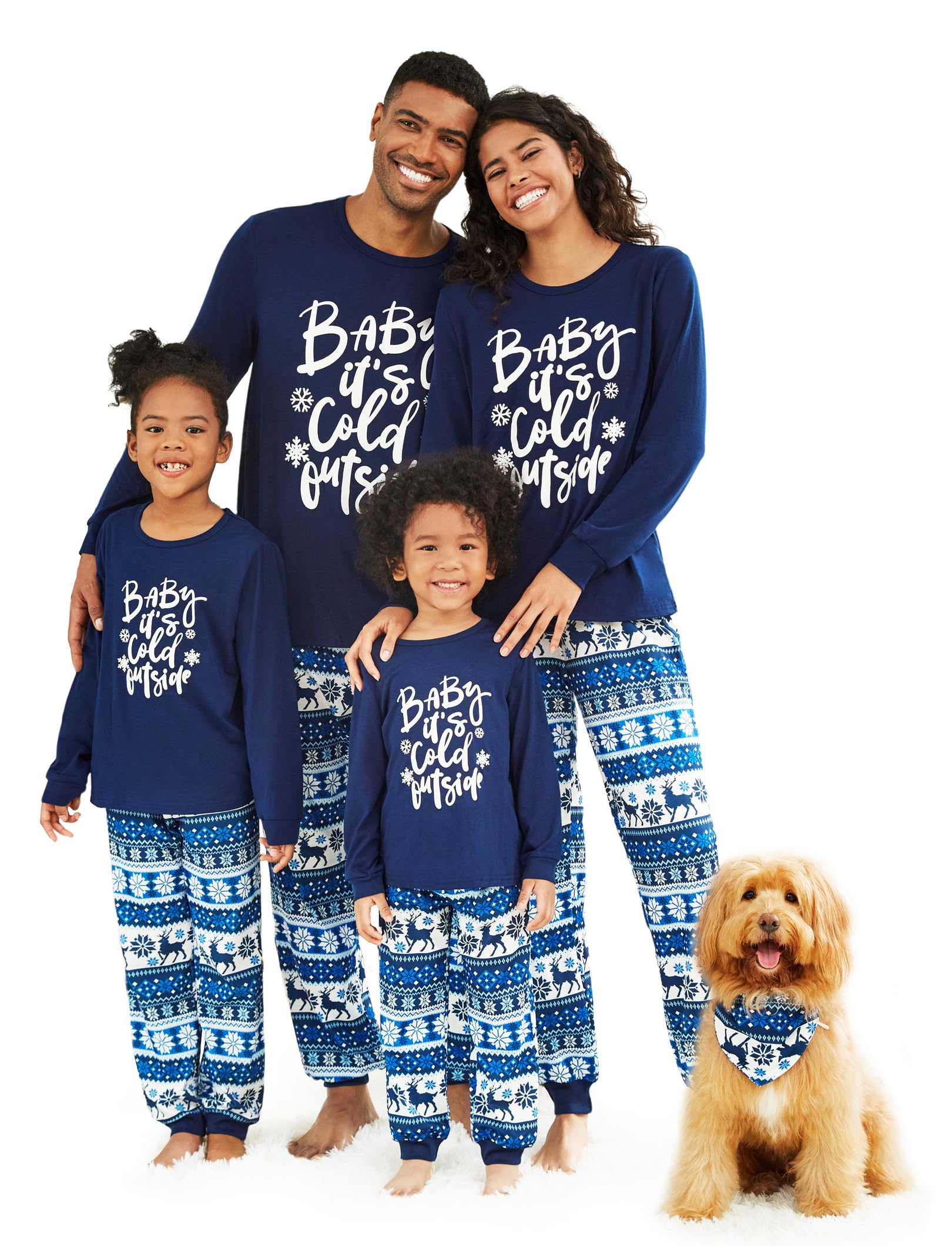 Pijamas De Natal Patpat Family Matching Sets Femininos Em Azul Profundo