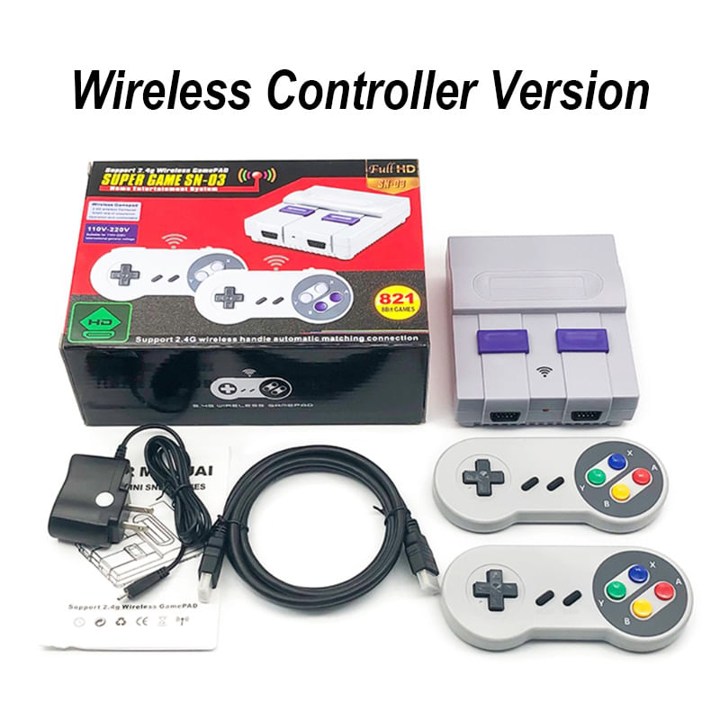 Retro Portátil Hd Hdmi Nes Sfc Video Game Console Com 821 G