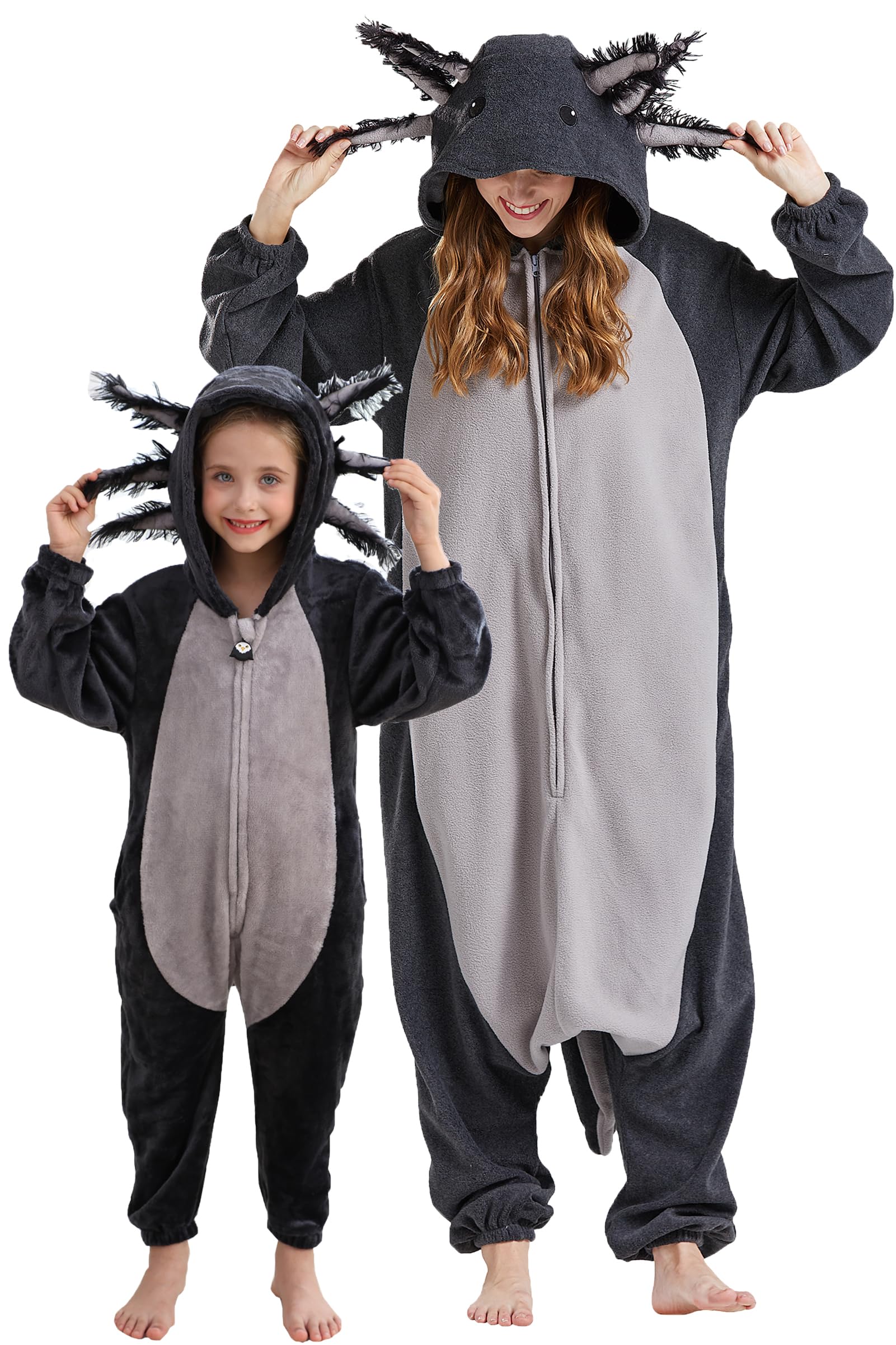 Onesie Darkcom Melanoid Axolotl Unissex Para Adultos Cinza Tamanho M