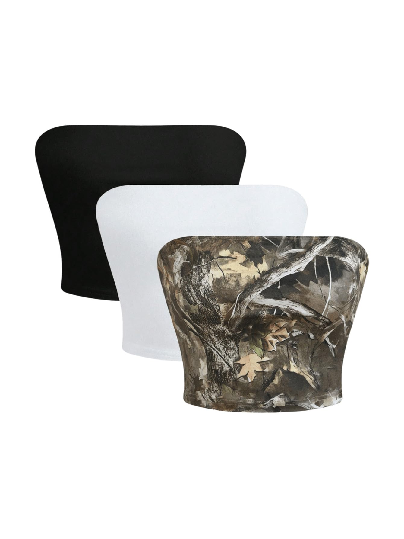 Top Tubular Makemechic Y2k Leopard Print Cheetah Crop Top, 3 Peças