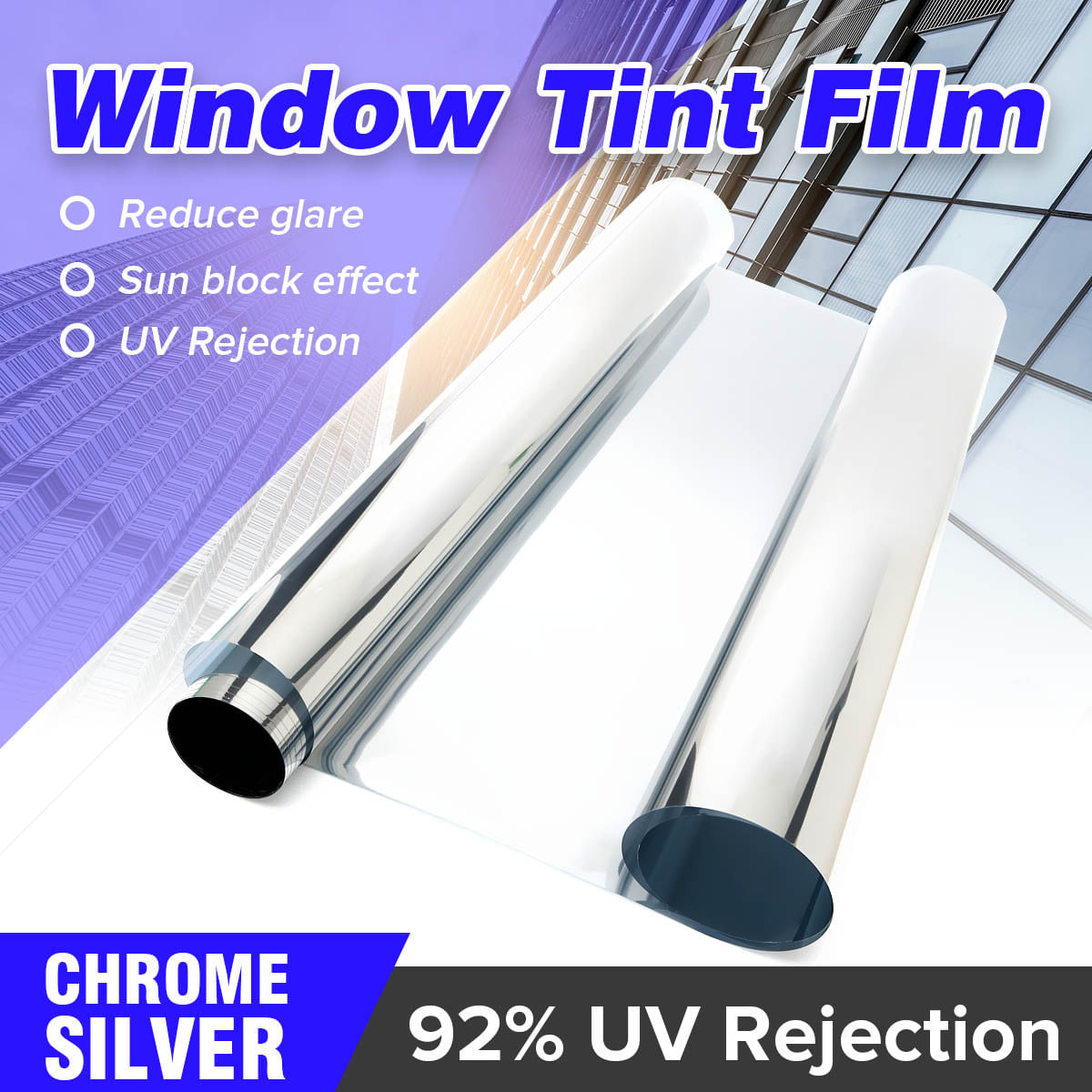 Resistente Ao Calor Uv Window Tint One Way Mirror Film Home Comme