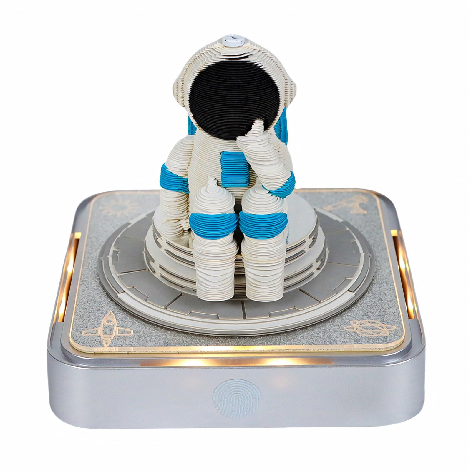 Calendário De Mesa Okyuk 2025 3d Art Com Luzes Led Astronaut