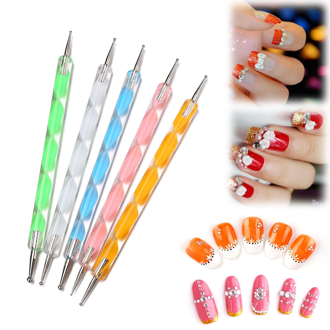 Nail Art Set 20pcs Paint Dotting Pen Polonês Multicolor