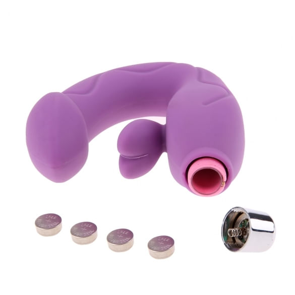 Sex Toy G-spot Dildo Massager Roxo Impermeável