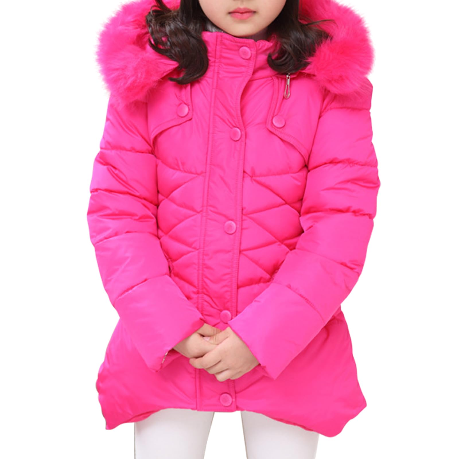Casaco De Inverno Podgina Para Meninas De 11 A 12 Anos Com Capuz De Lã