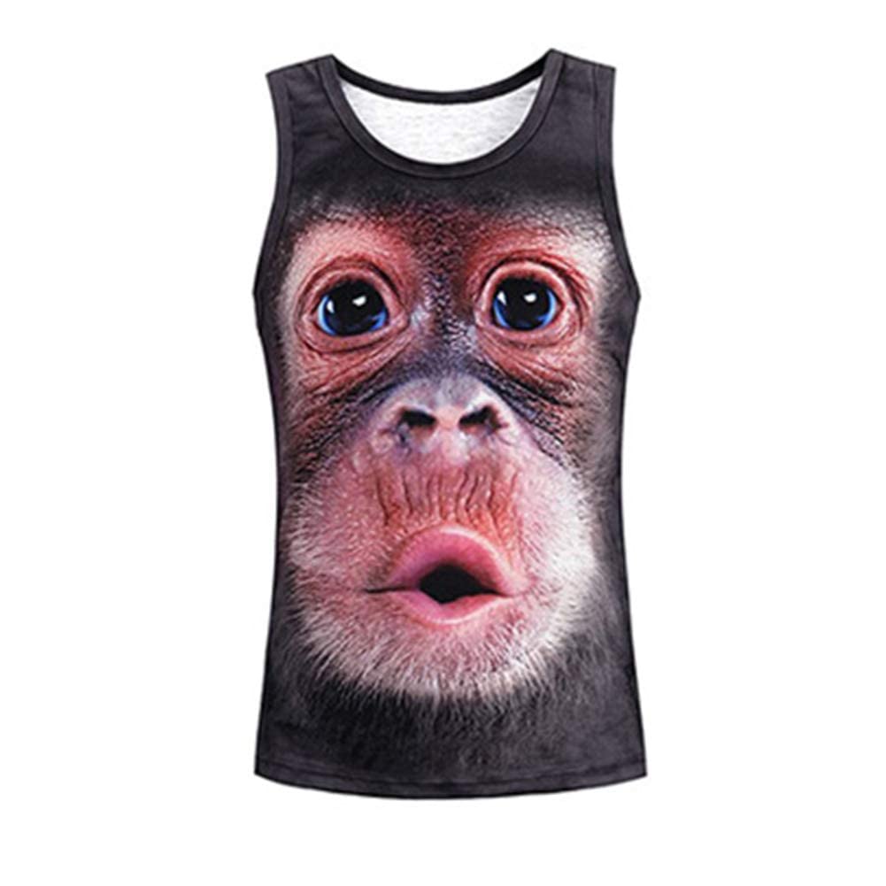 Camiseta Regata Zuevi Masculina Casual Impressa Em 3d Sem Mangas