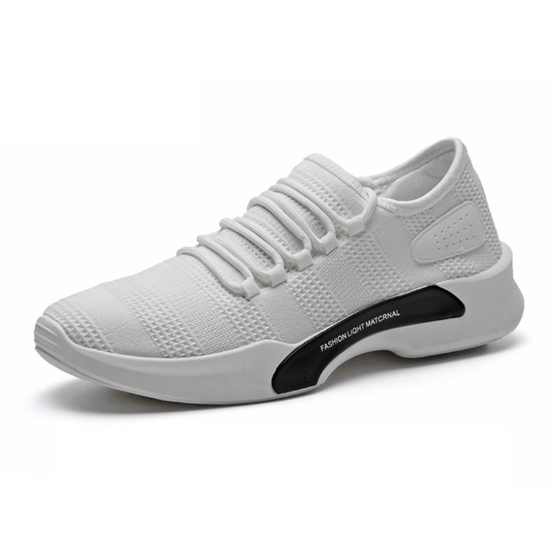 Moda Masculina Running Sports Shoes - Branco 44
