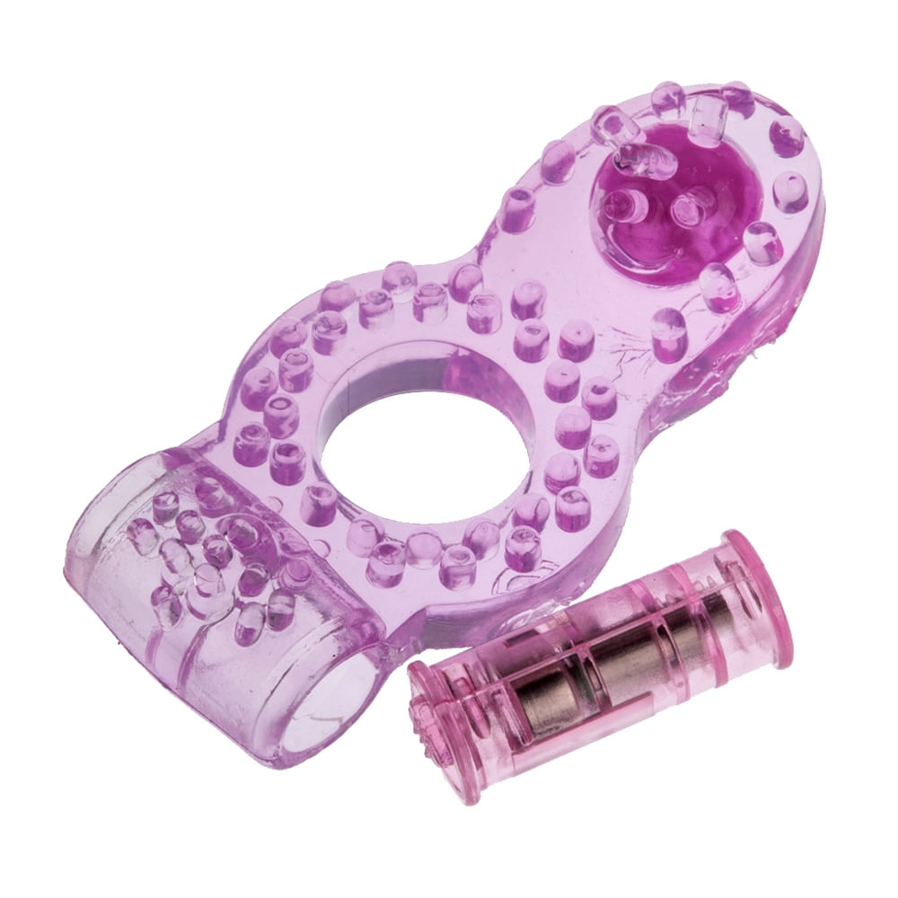 Cristal Sex Toy Ereção Vibrando Rosa Penis Enhancer Ring