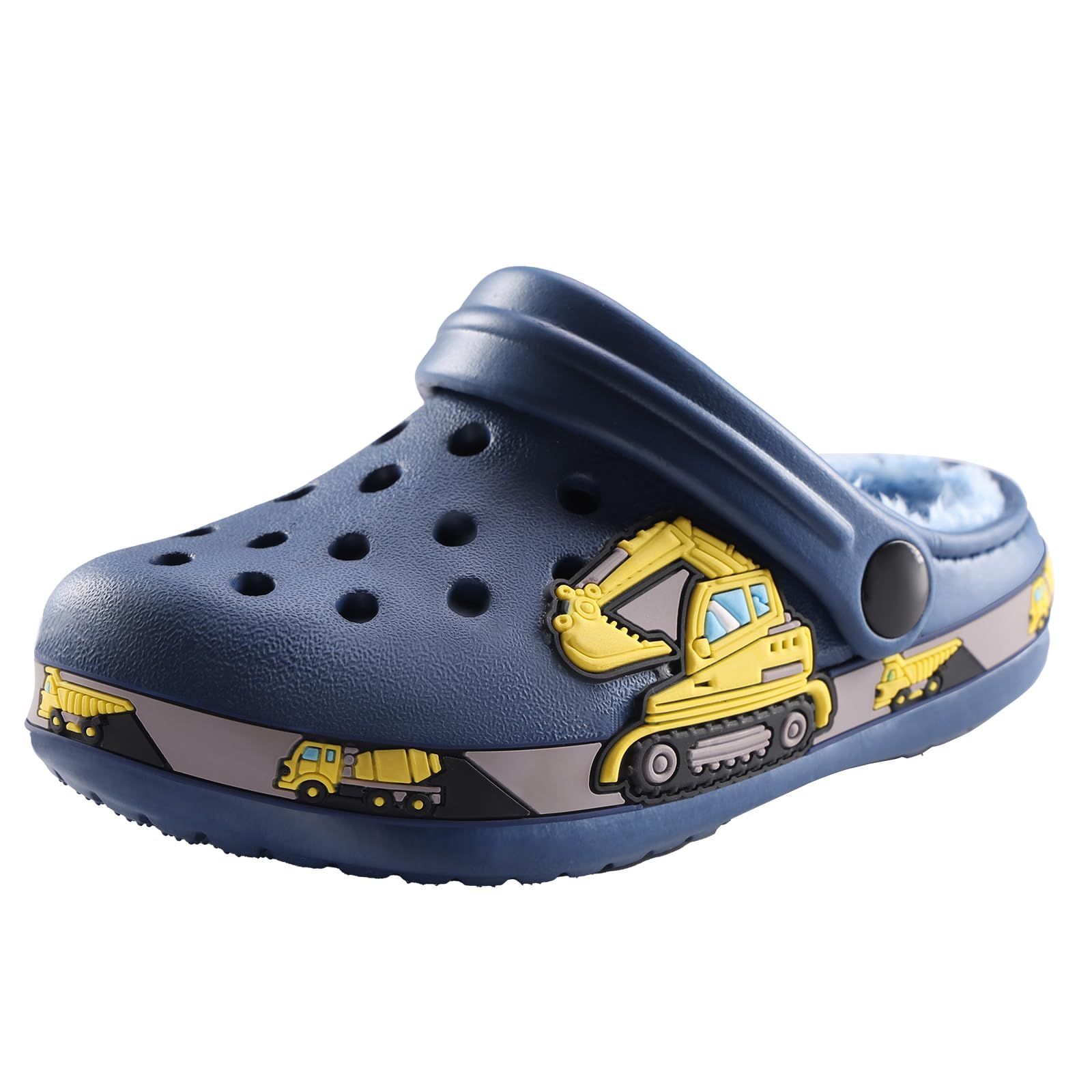 Chinelo Lykfcbf Kids Forrado De Pele, Tamancos, Meninos, Meninas, Inverno, Azul