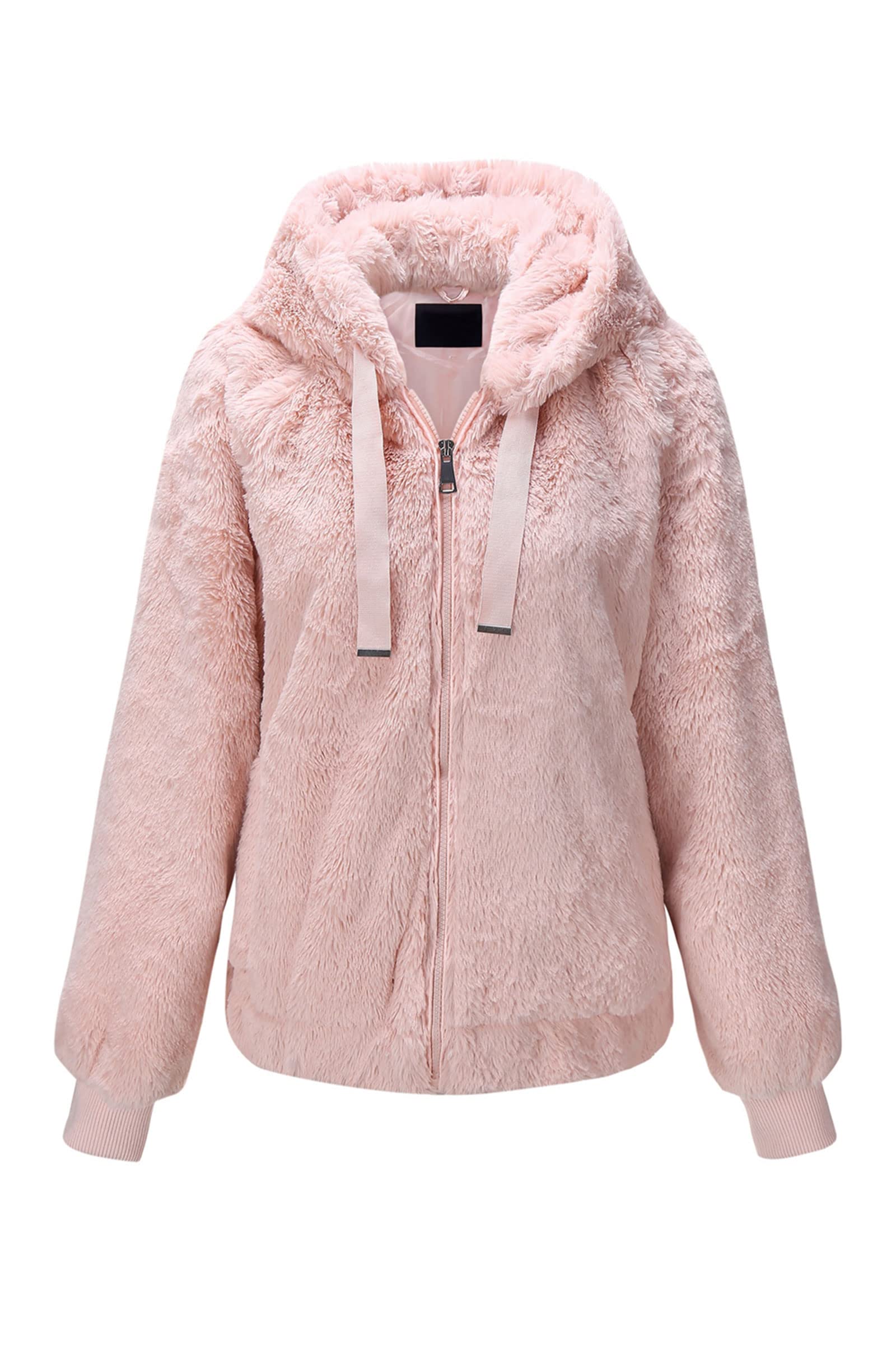 Casaco De Pele Sintética Bellivera Winter Fluffy Shearling Jacket Rosa L