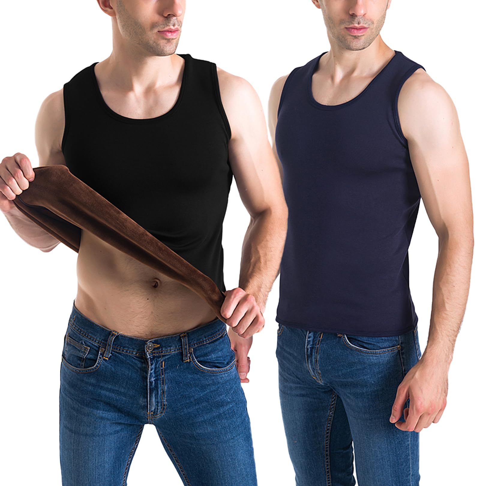 Camiseta Térmica Flygo Para Homens, Forrada De Lã De Inverno Em Algodão