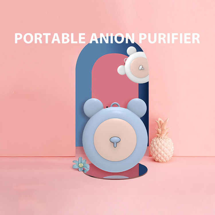 Colar Portátil Purificador De Ar Gerador De Íons Negativos Azul