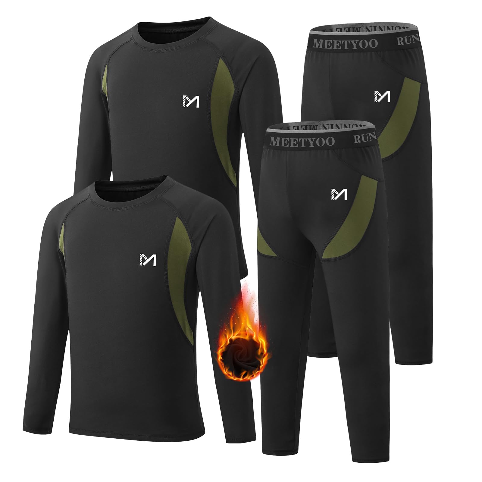 Roupa Interior Térmica Meetyoo Para Crianças Roupa Íntima Longa Long Johns