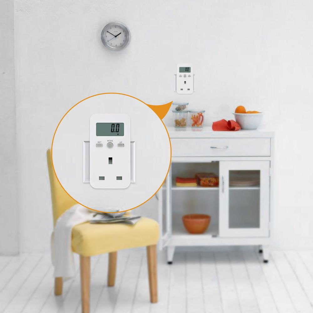 Reino Unido Plug Plug-in Digital Lcd Power Monitor Medidor De Energia Elec
