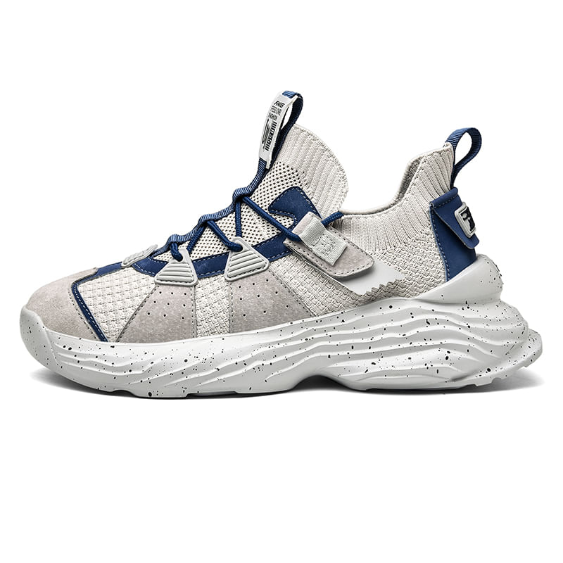 Moda Masculina Respirável Sapatos Esportivos Cinza 39