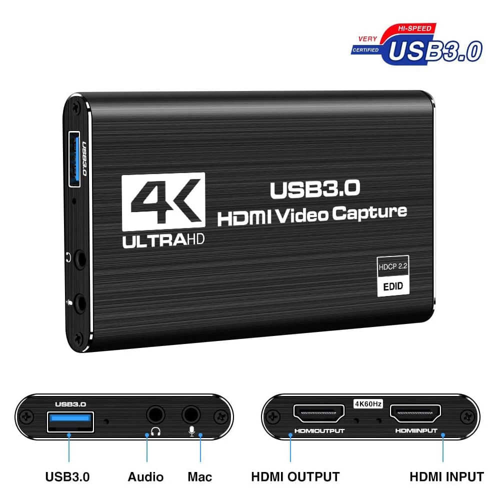 Usb Hdmi 4k Captura De Vídeo Hdmi Para Usb Dongle 30hz