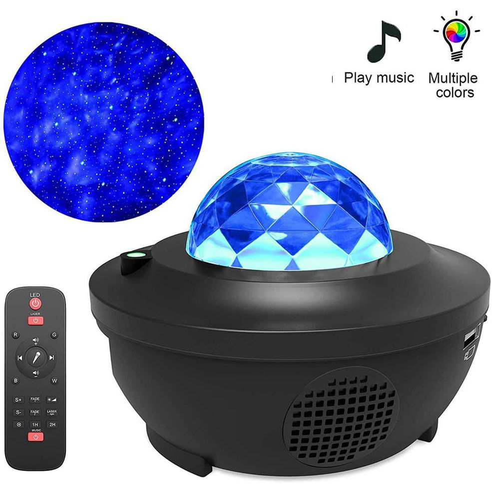 Projetor Night Light 2 Em 1 Ocean Wave Projector Led Star P