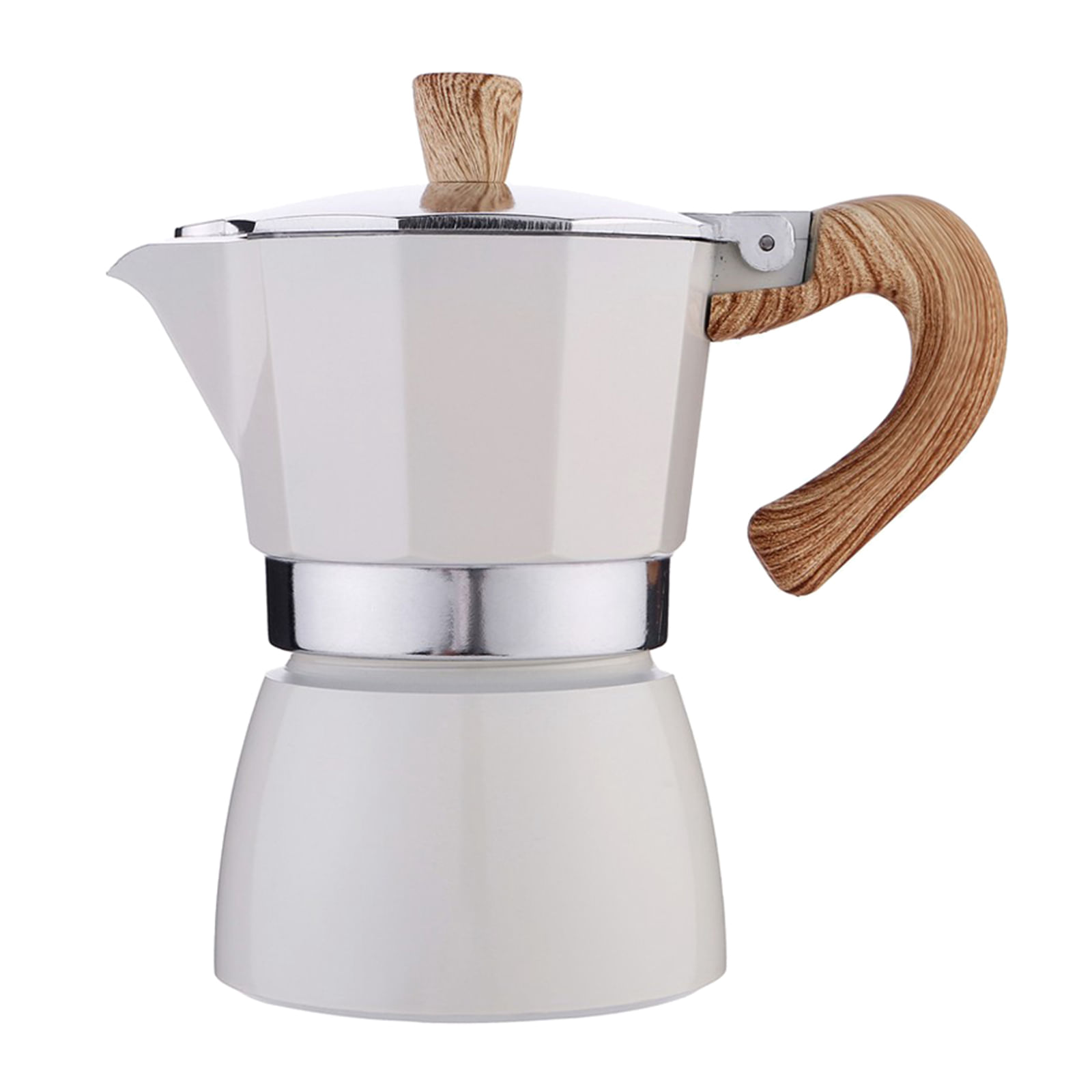 Fogão Clássico Espresso Maker Espresso Cup Moka Pot Branco
