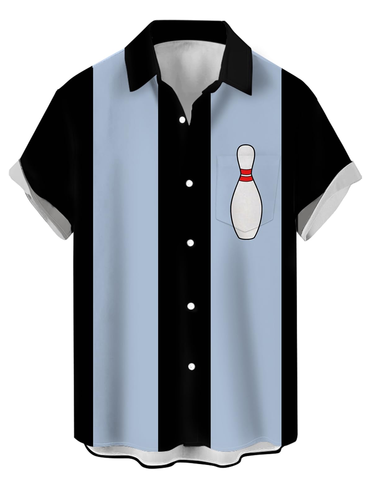 Camisas De Boliche Curbodo Retro Hawaiian Style Para Homens Azuis