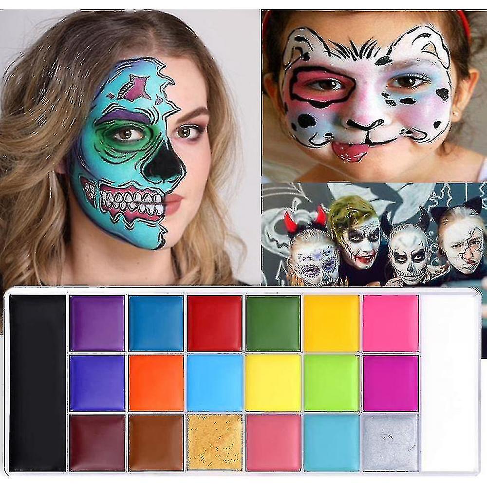 Kit De Pintura A Óleo De Conjunto De Pintura Facial De Halloween