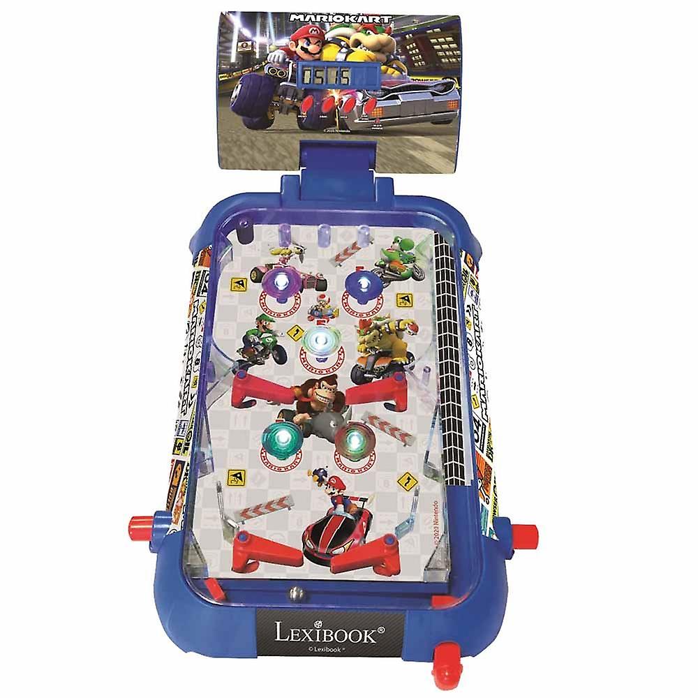 Mario Kart Pinball Eletrônico Com Luzes E Sons Azul/vermelho