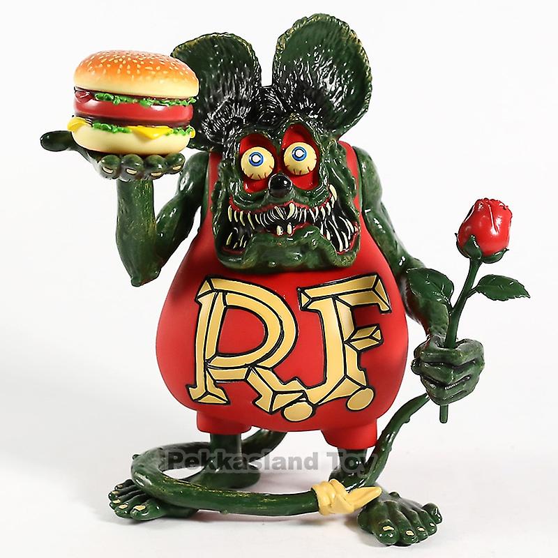 Rat Fink Hamburger &amp; Rose Pvc Action Figure Modo Colecionável