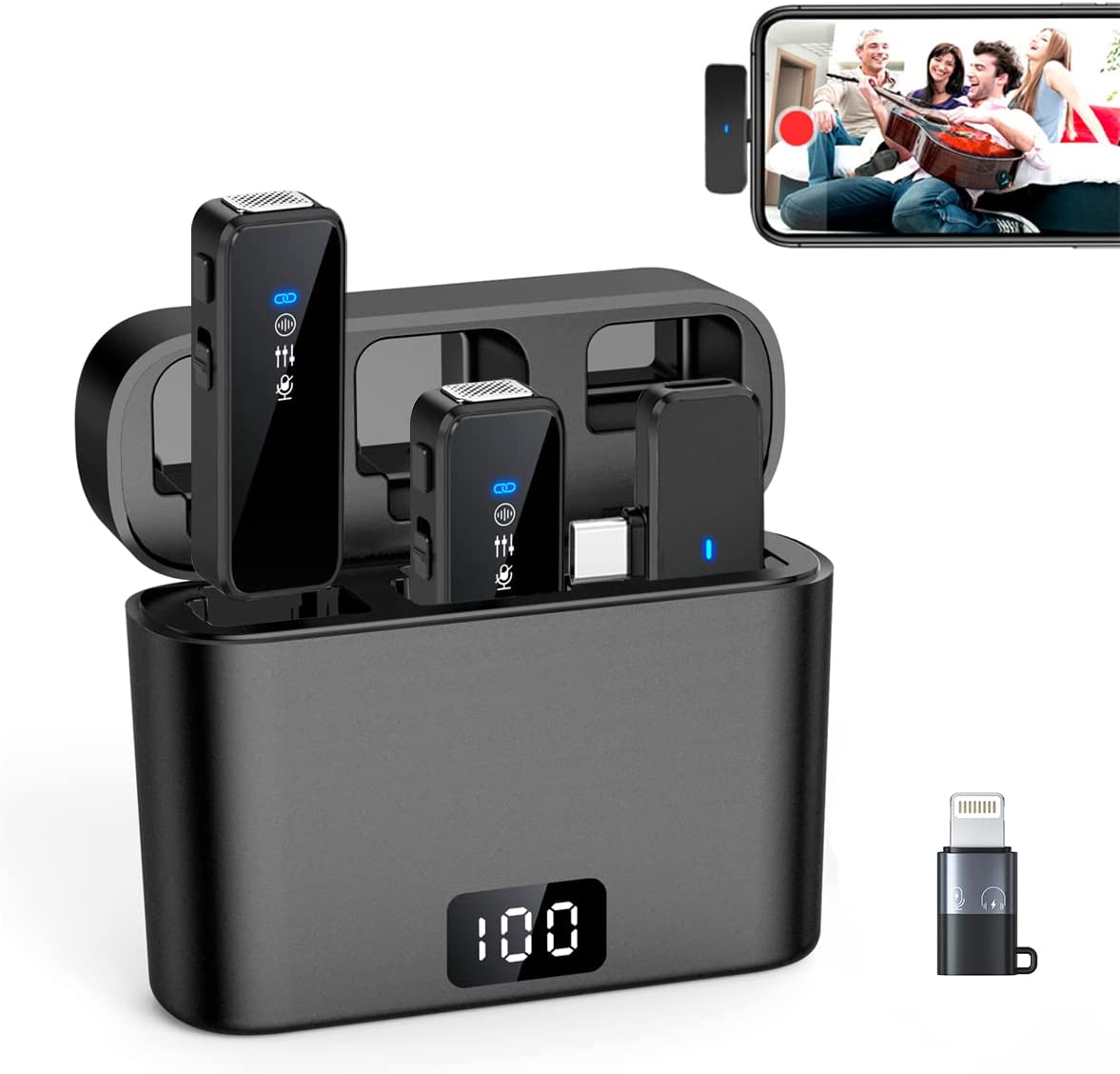 Microfone De Lapela Sem Fio Profissional Para Iphone A