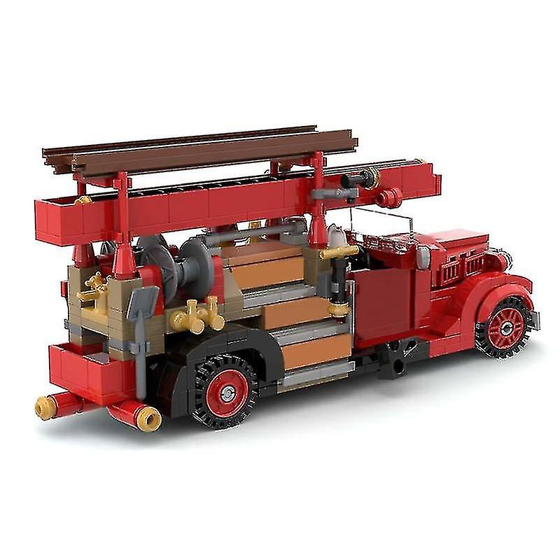 Carro Retro Vintage Combate A Incêndio Caminhões De Resgate Tiroteio Cidade Tiroteio