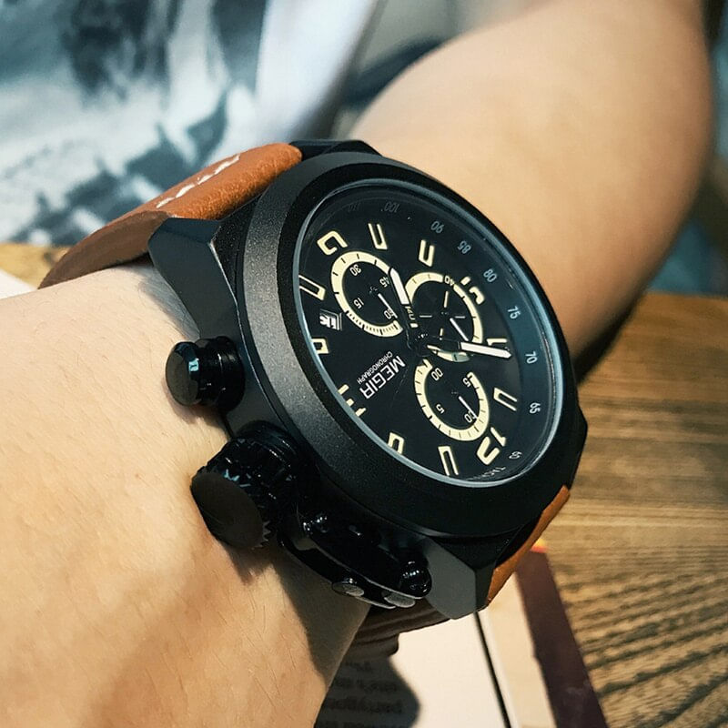 Moda Criativa Masculina Casual Analógico Quartzo Relógios De Pulso Wat