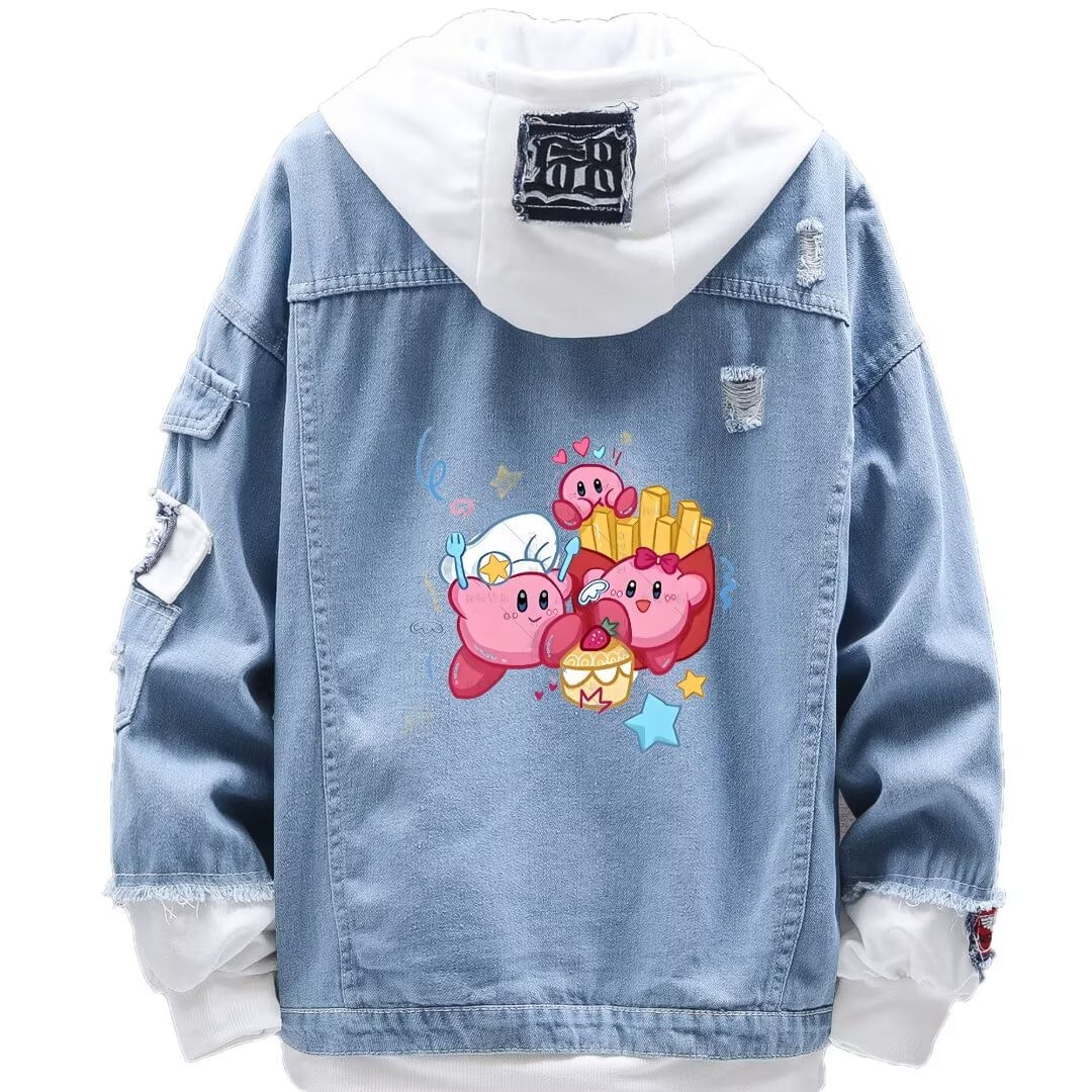 Jaqueta Jeans Com Estampa De Estilo Moderno Kirby Chef Fries - Maola