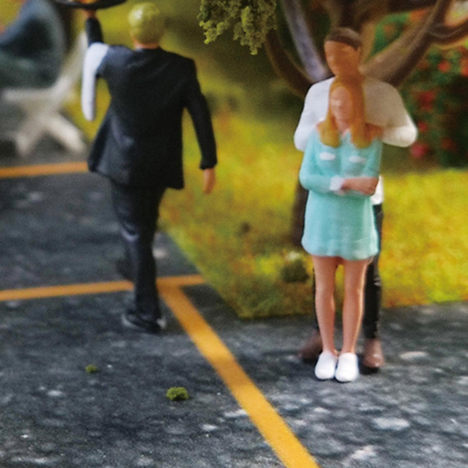 3x 1:64 Mini Tiny Couple Pessoas Construindo Layout Cenário Chil