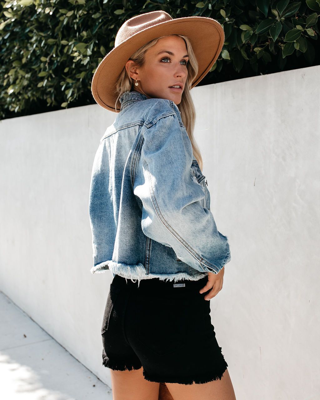 Ins Manga Longa Jaqueta Denim Cropped Azul Claro S