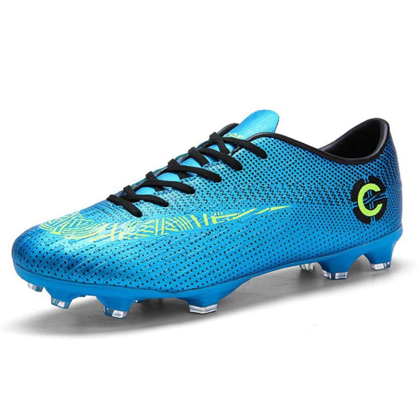 Futebol Cleats Para Treinamento Sapatos-unhas Longas-azul...