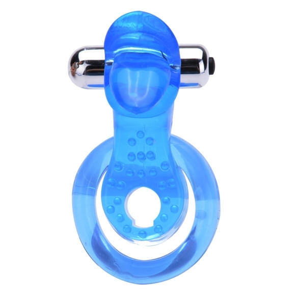 Sex Toy Ereção Potenciador Vibrando Colares Anel Peniano Azul