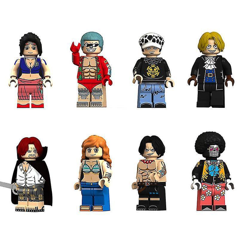 14pcs Uma Peça Blocos De Construção Luffy Figuras Nami Brook Rob