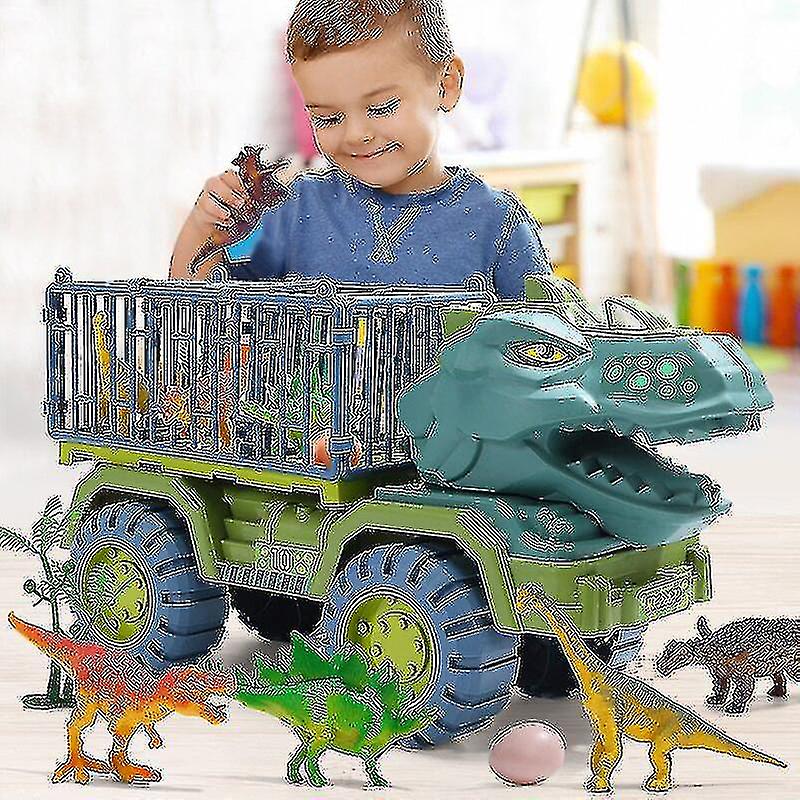 Dinossauro Das Crianças Carro De Brinquedo Grandes Caminhões De Engenharia Constru