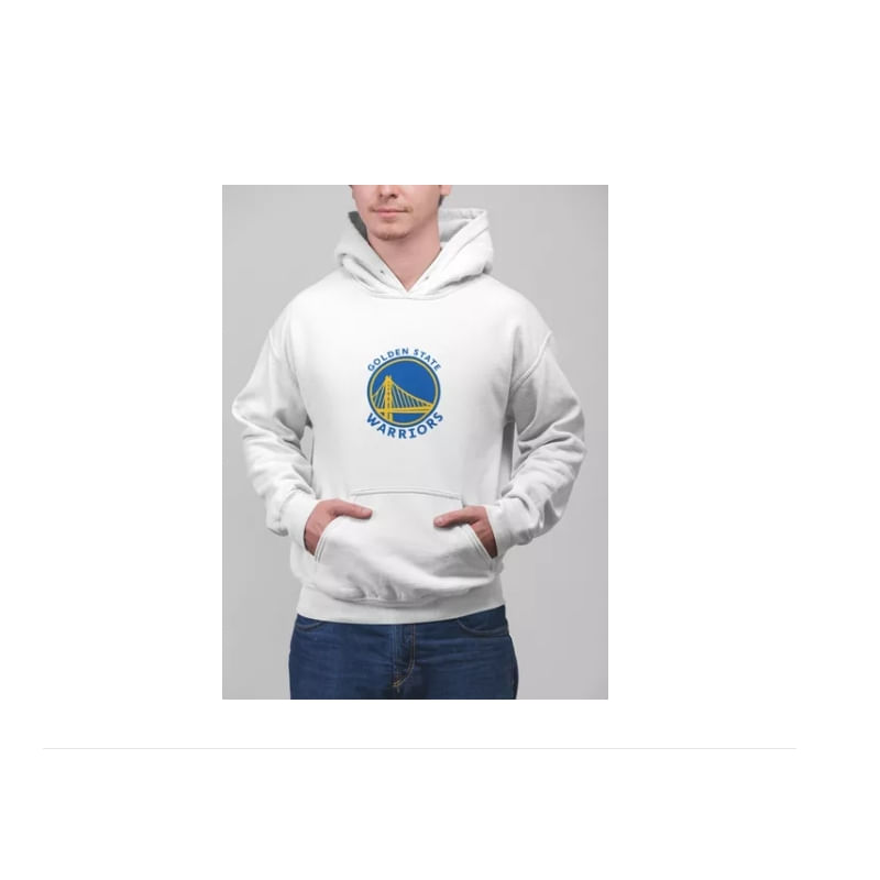 Moletom Polerón Warriors Golden State Nba Kangaroo Cotton