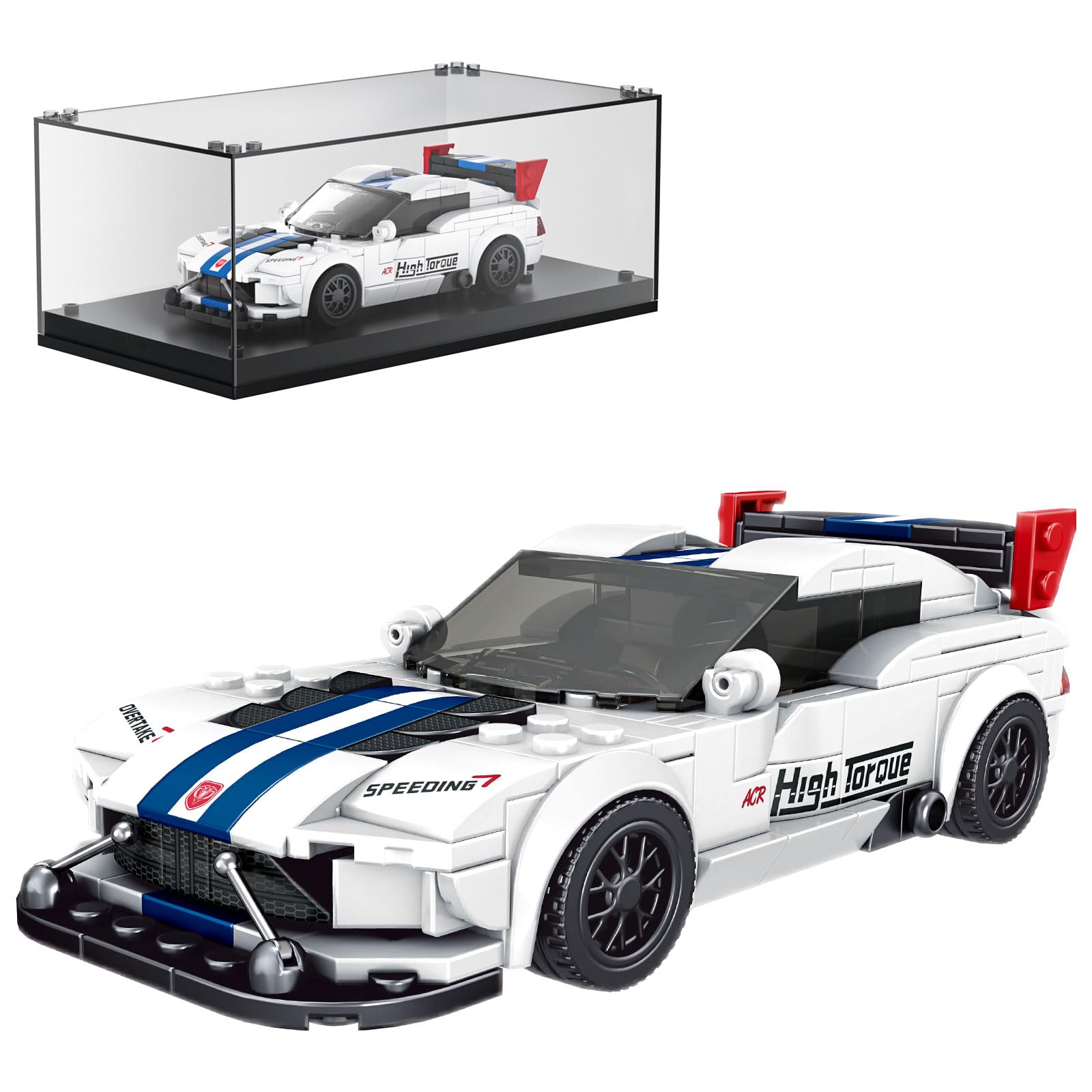 Molde De Brinquedo De Construção King Speed Champions Viper Com Vitrine