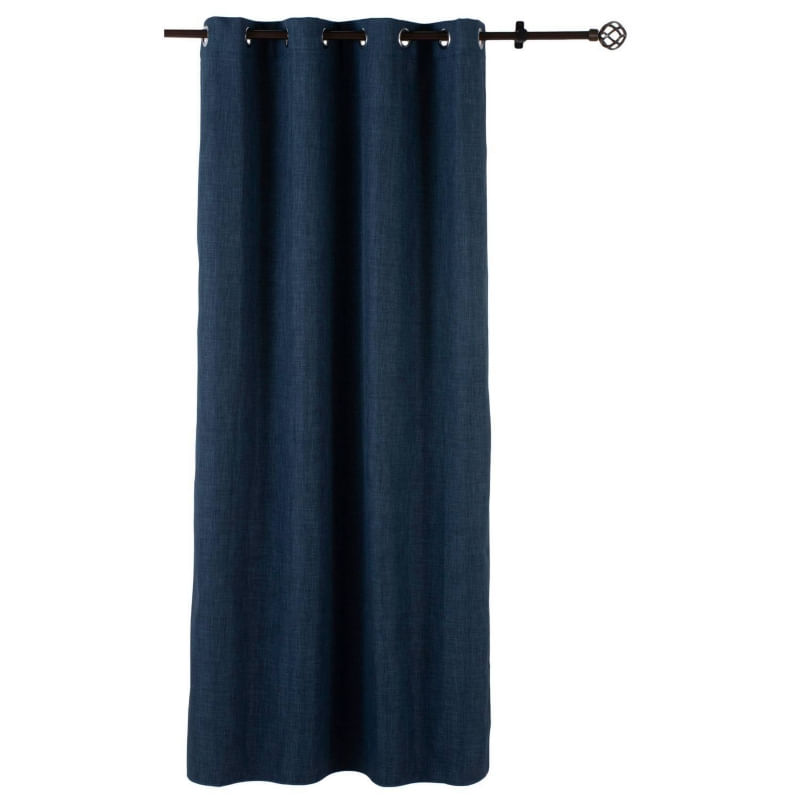Cortina Black Out 1 Tecido Azul Cobalto 230 Cm X 140 Cm
