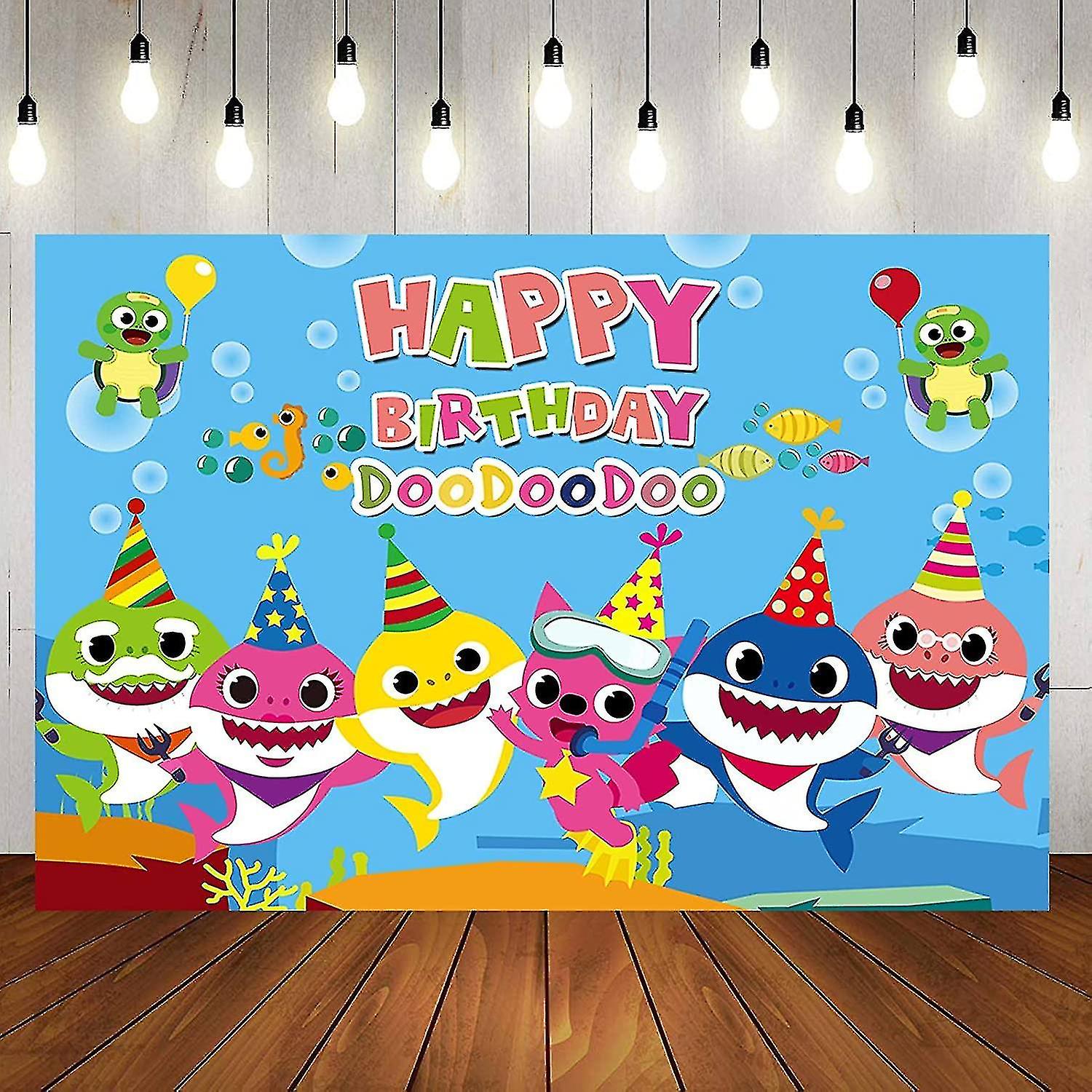 Shark Birthday Party Suprimentos E Decorações 5x3 Ft Photo B