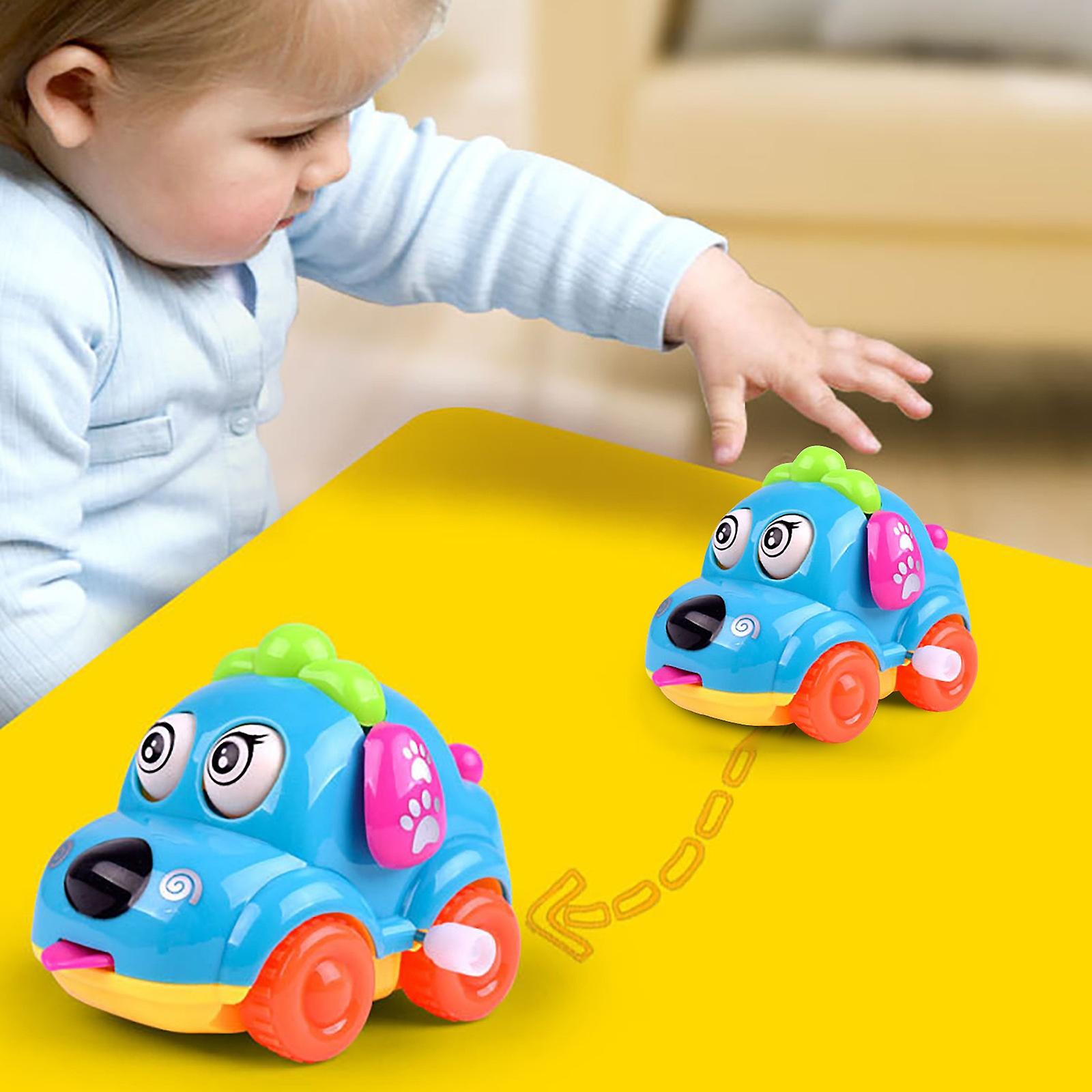 Baby Kids Clockwork Puppy Cars Toy Cartoon Small Dog Clockwo