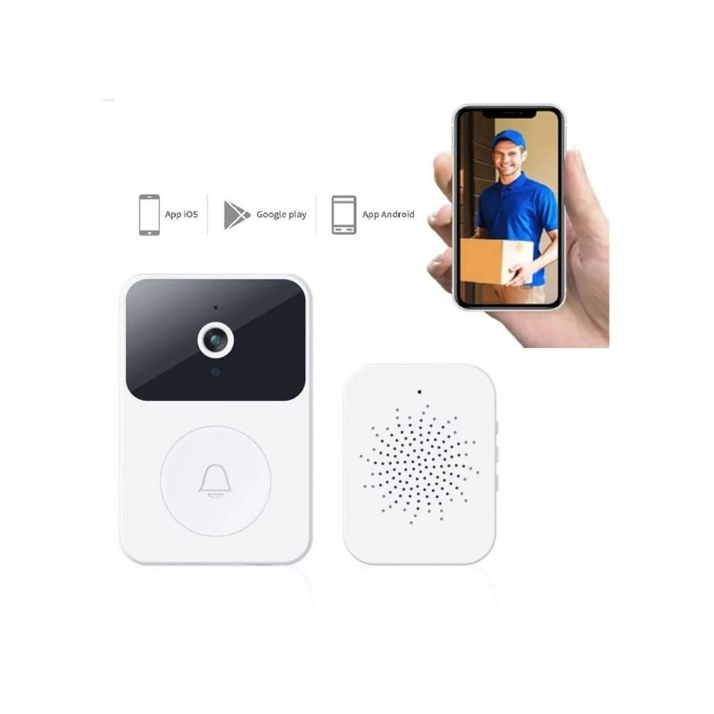 Campainha De Vídeo Sem Fio Etho Import Com Intercomunicador