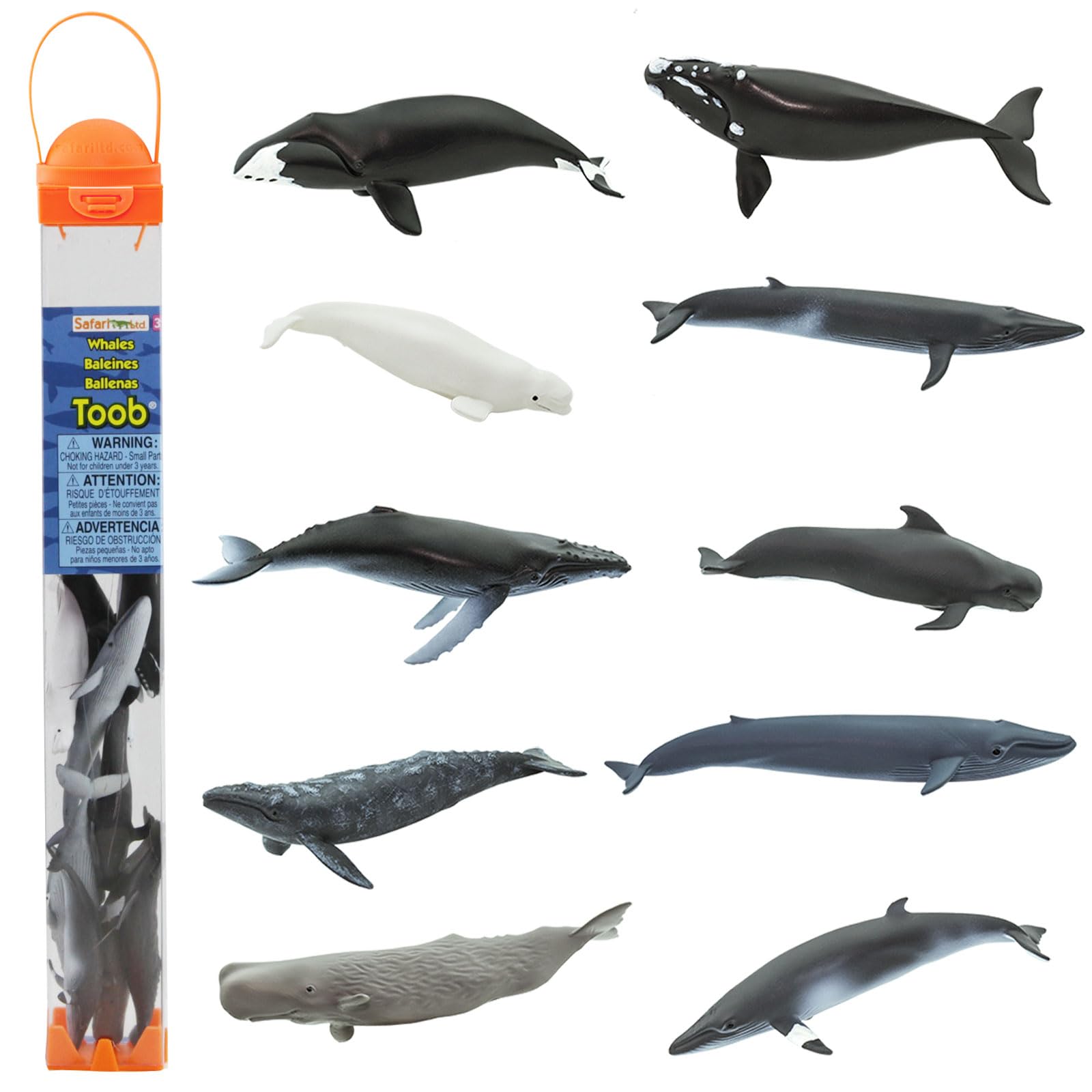 Conjunto De Estatuetas Safari Ltd. Whale Toob Com 10 Figuras De 6