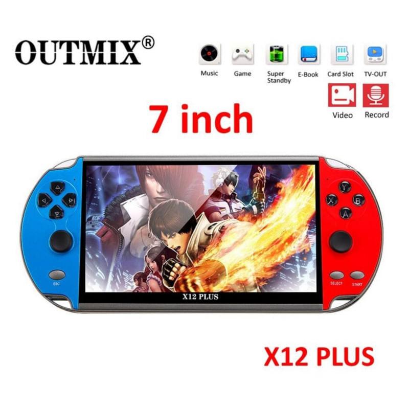 Consola De Jogos Portátil X12 Plus Lcd De 7 Polegadas Com 3000 Jogos