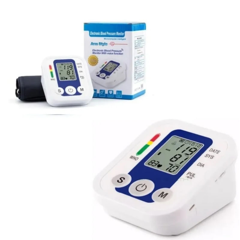 Monitor Digital De Pressão Arterial De Braço Usb Com Tensiômetro