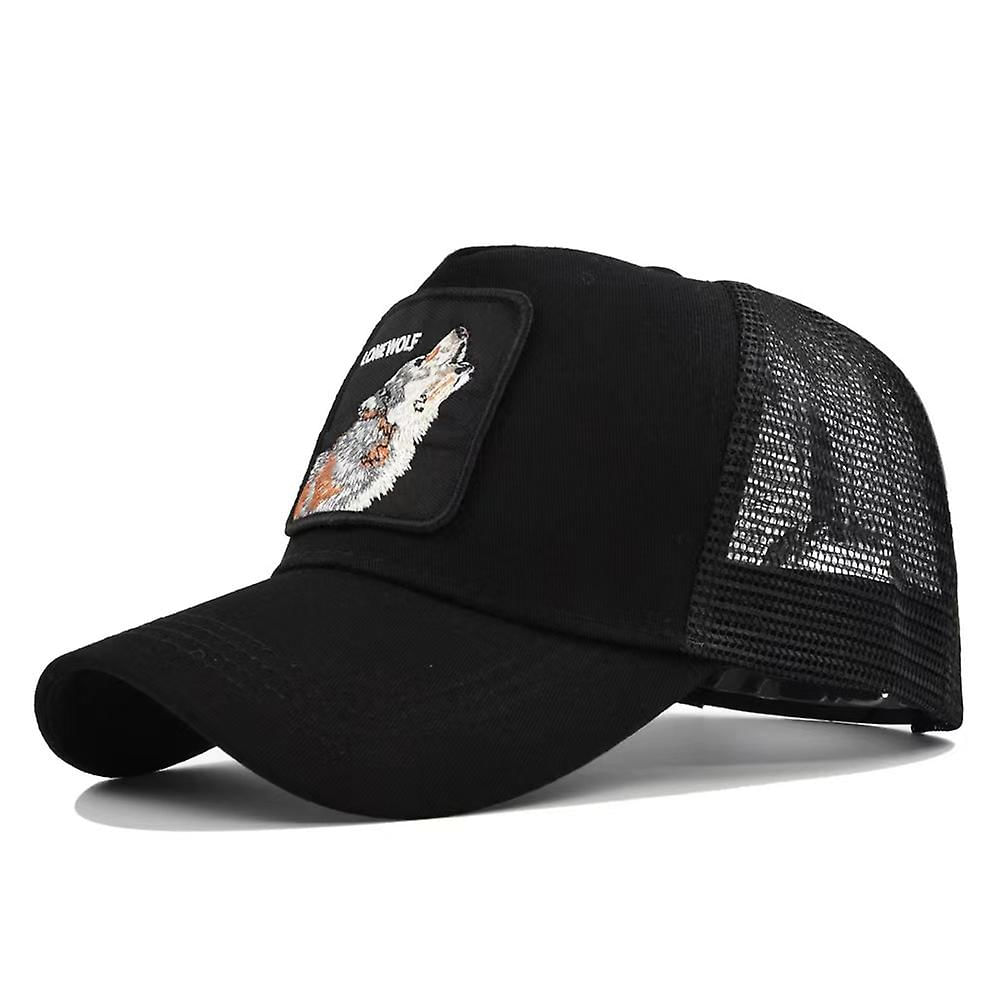 Lone Wolf Mesh Cap Summer Baseball Cap Trucker Cap