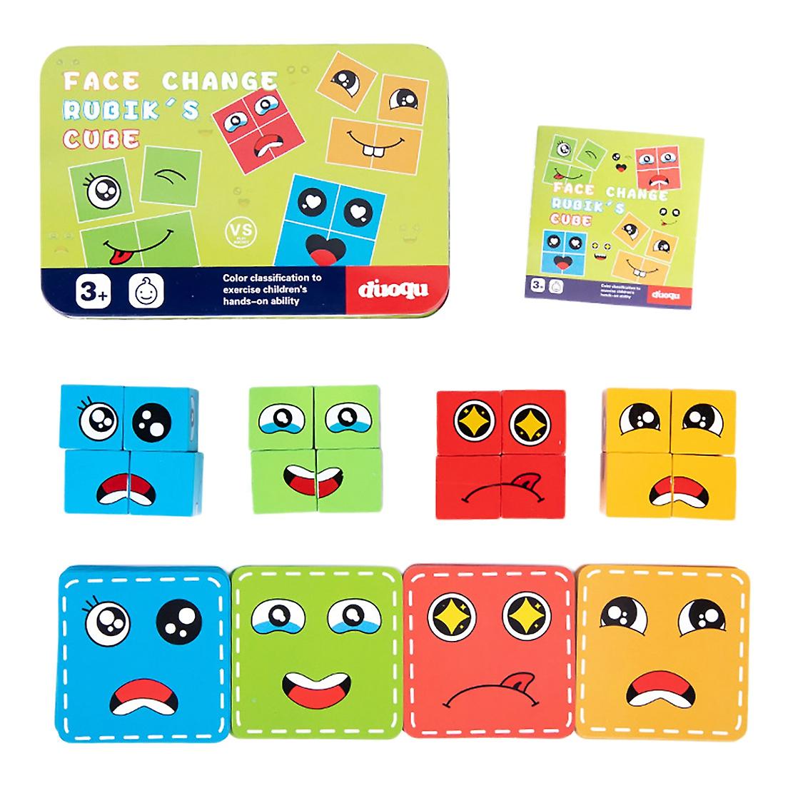 Face Changing Square Jogo Combinando Expressão Puzzle Toy Wit