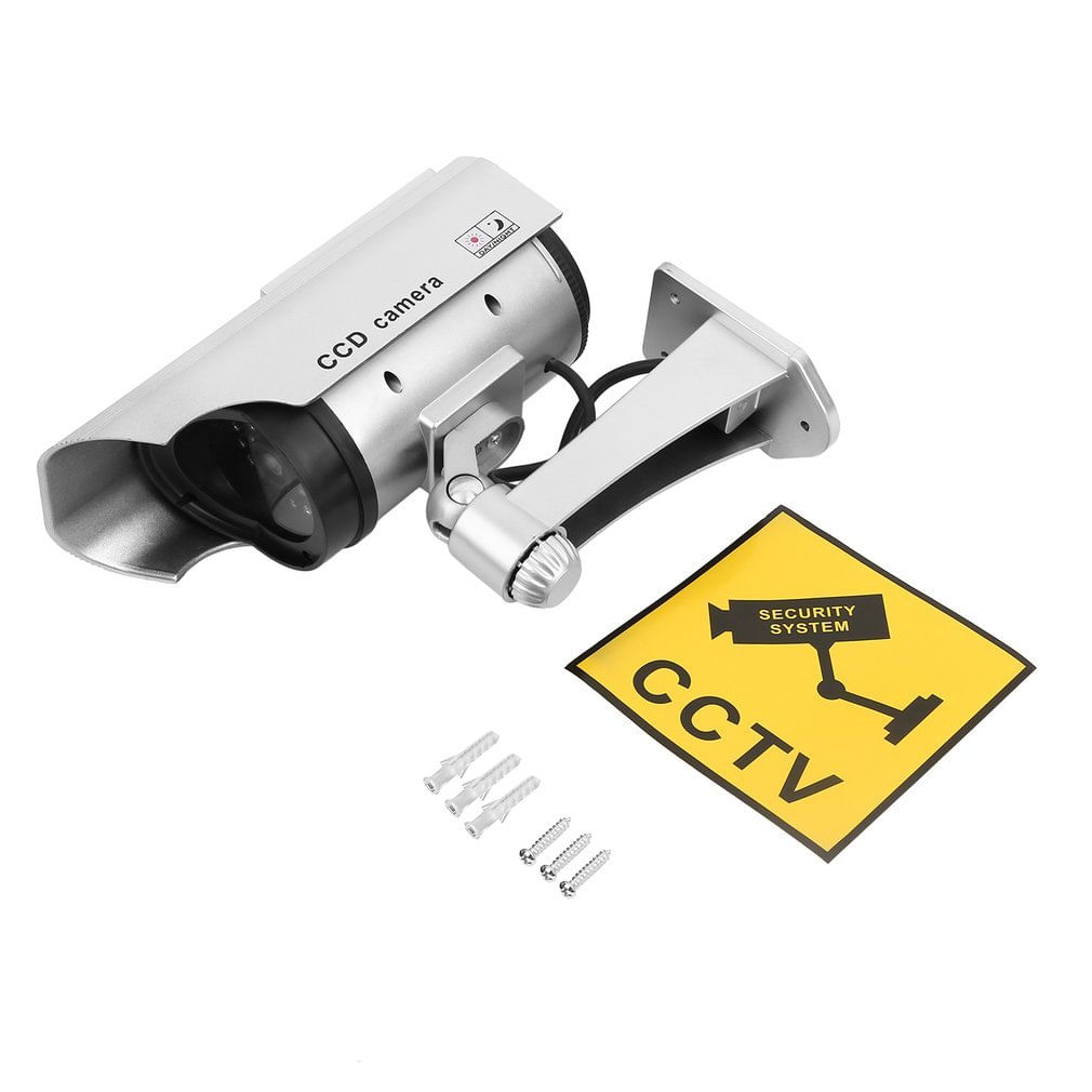 Solar Simulado Fake Camera Baterias Para Câmeras Led Vermelho Fl